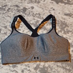 Under Armour Heathered Gray Sports Bra Women Size Large